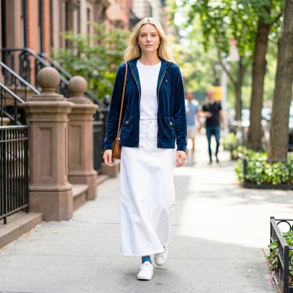 Lauren Ralph Lauren Navy Velvet Luxury Hoodie - Picture 4 of 11